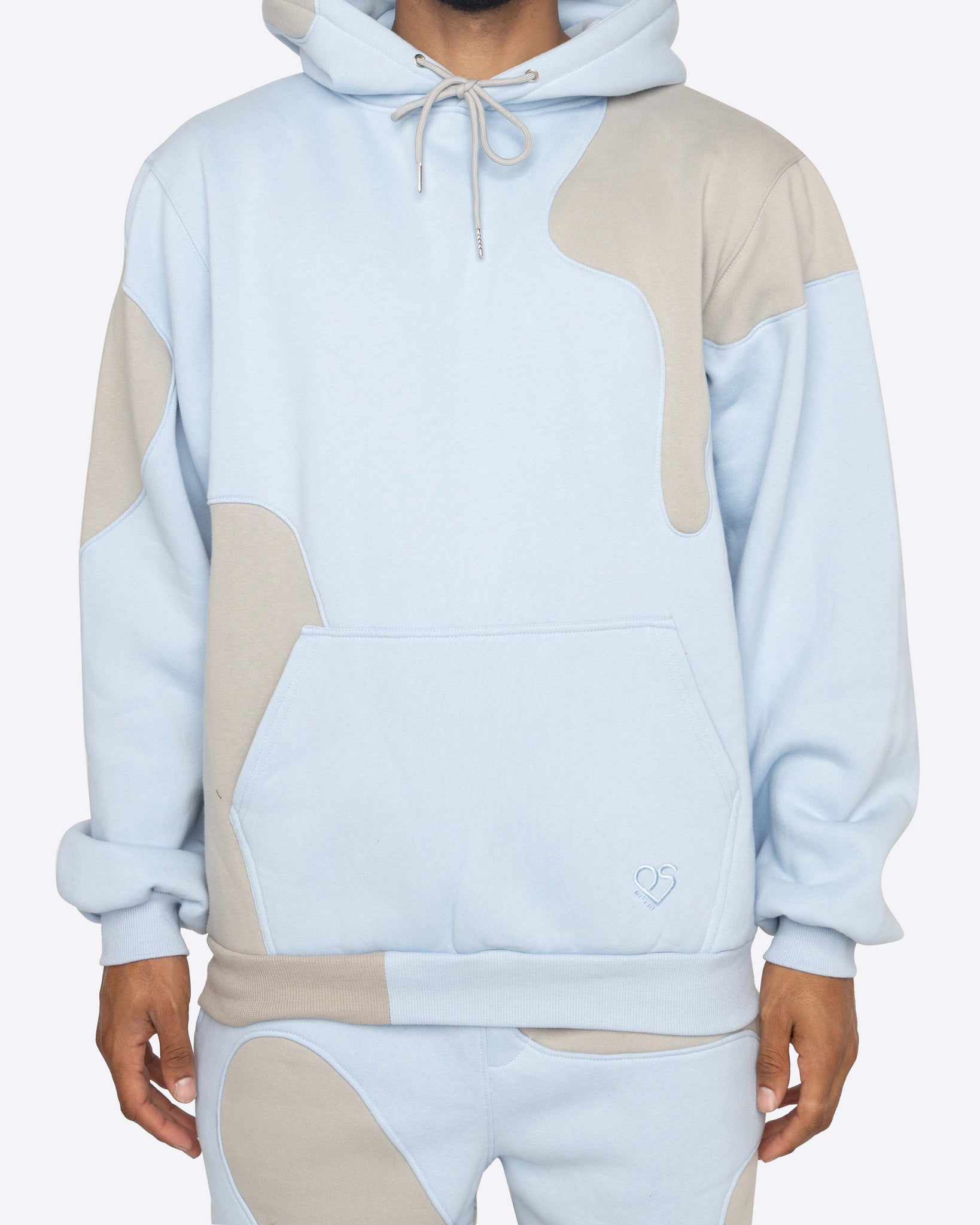 EPTM X PASCAL MARBLE HOODIE-LIGHT BLUE