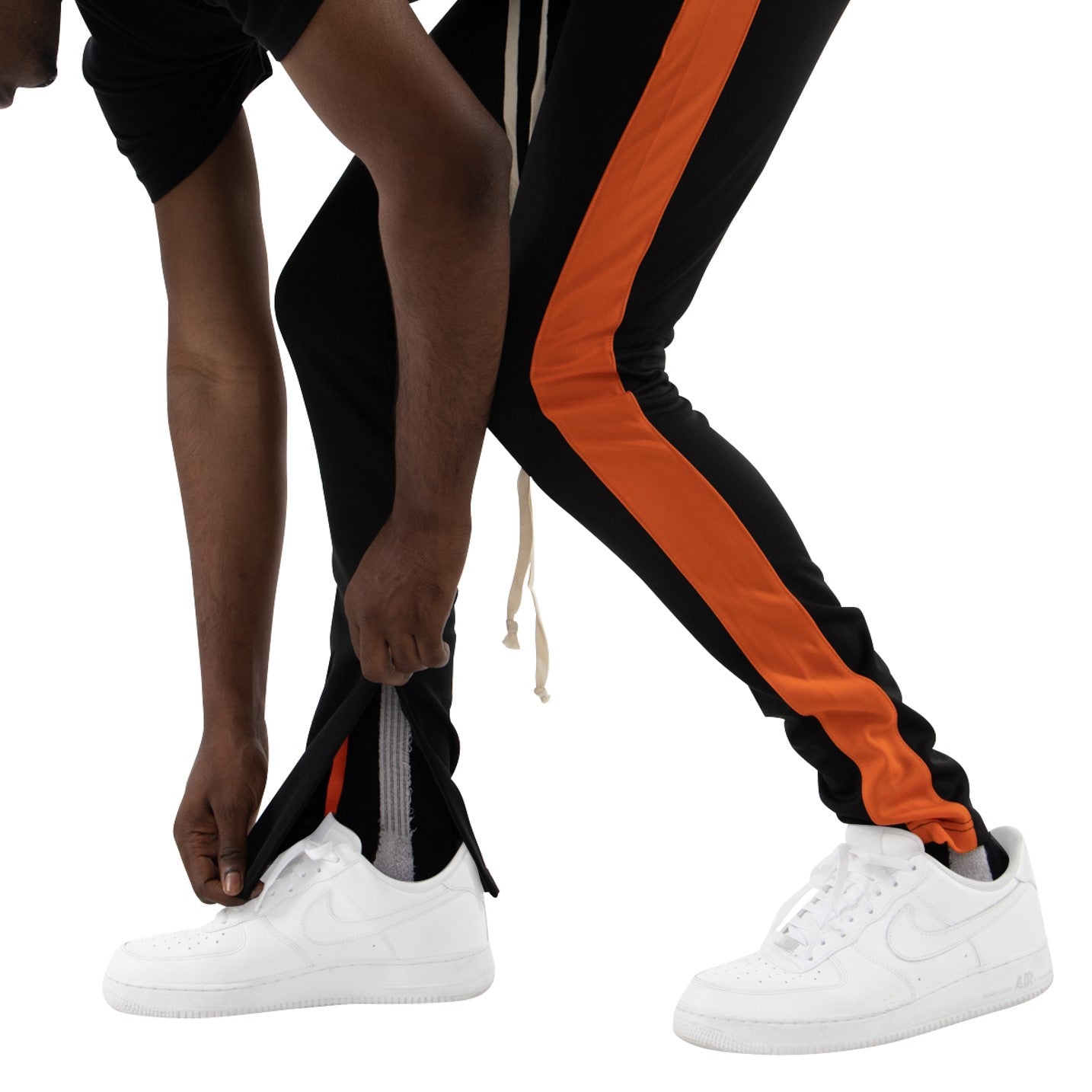 Black and on sale orange track pants