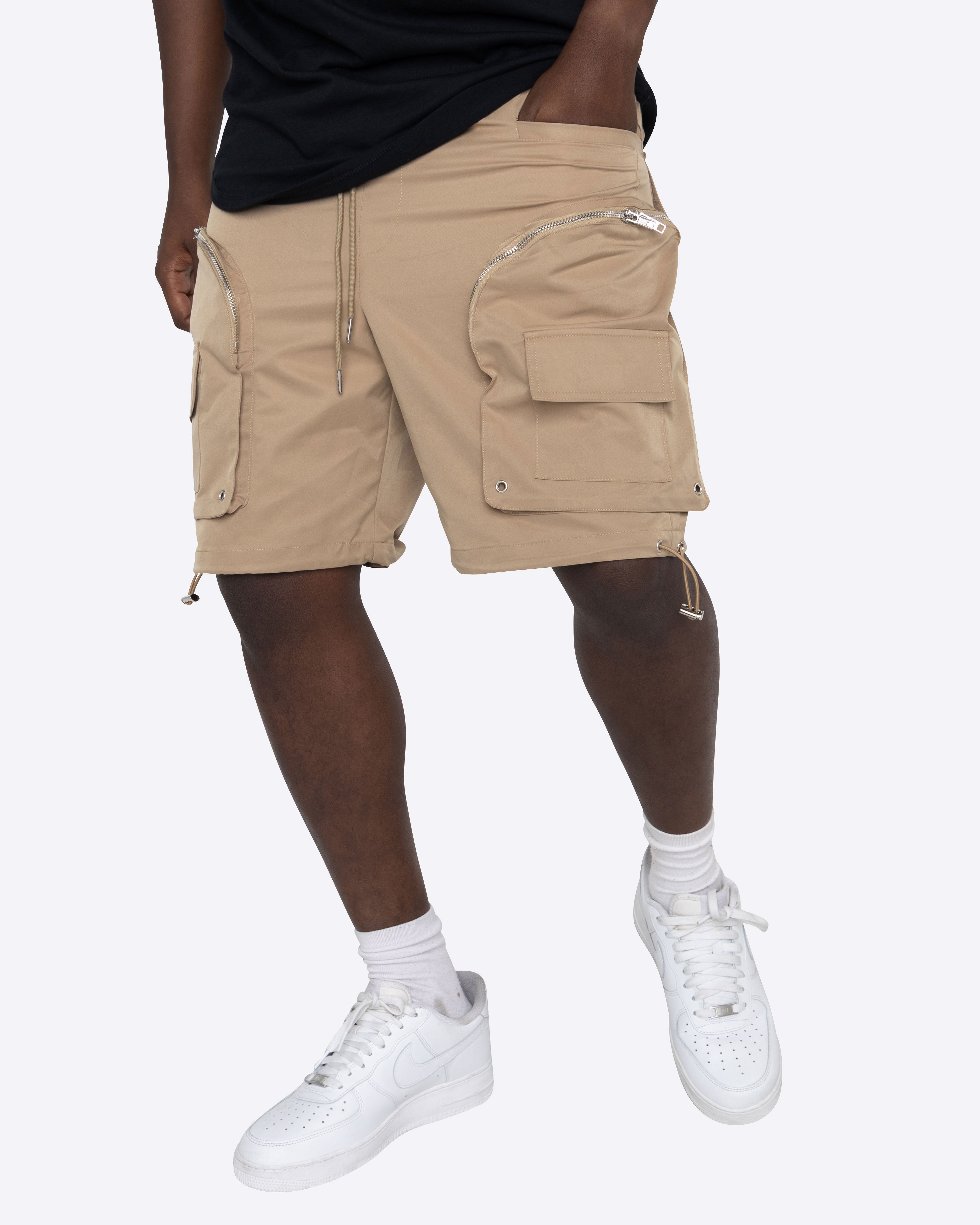 EPTM PAVEMENT CARGO SHORTS-KHAKI