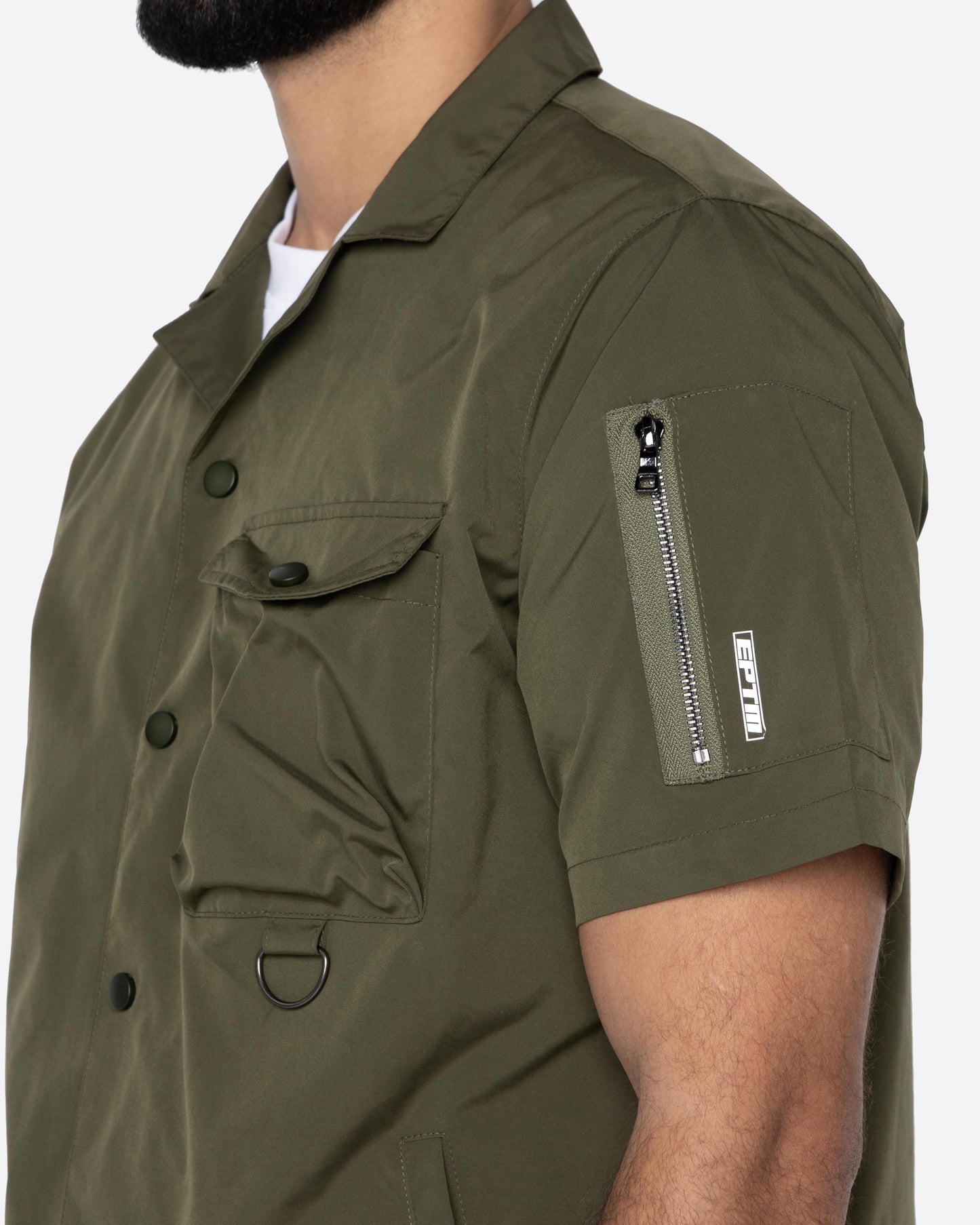 EPTM SNAP BUTTON SHIRT-OLIVE