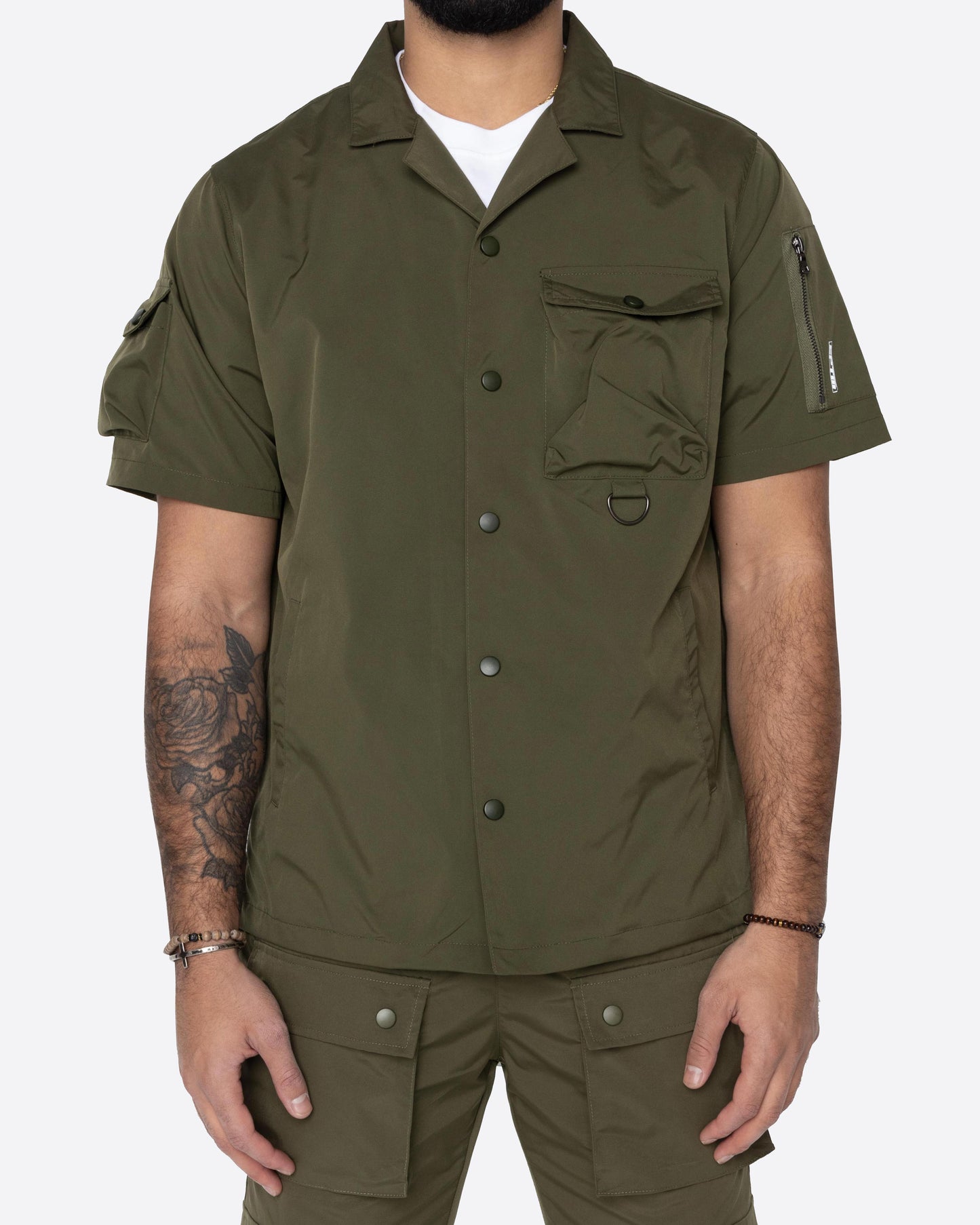 EPTM SNAP BUTTON SHIRT-OLIVE