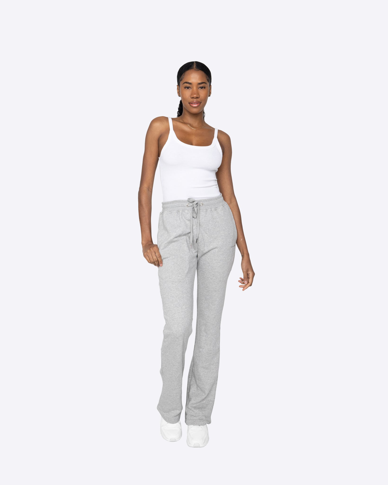 EPTM WOMEN FRENCH TERRY PANTS-HEATHER GREY