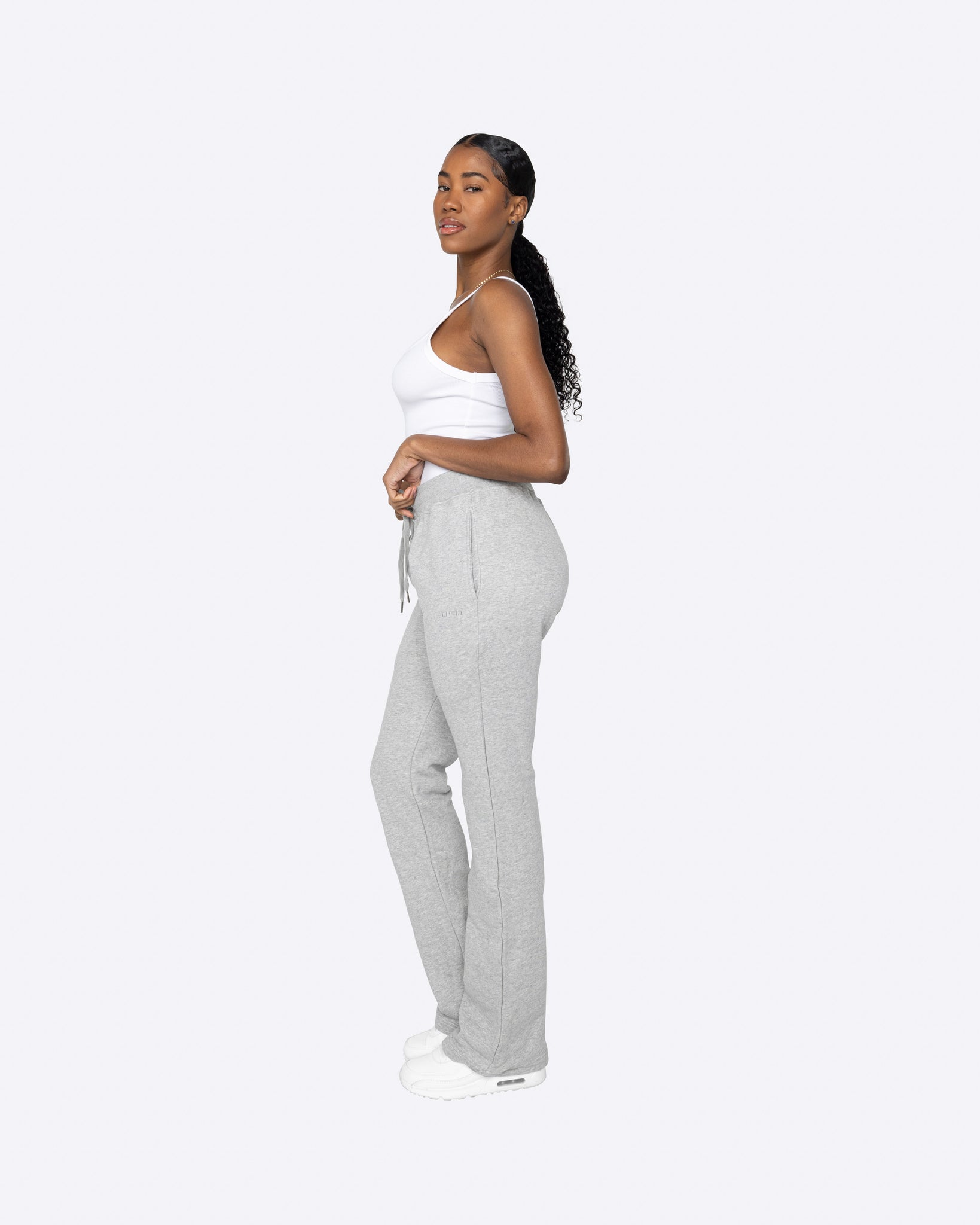 EPTM WOMEN FRENCH TERRY PANTS-HEATHER GREY