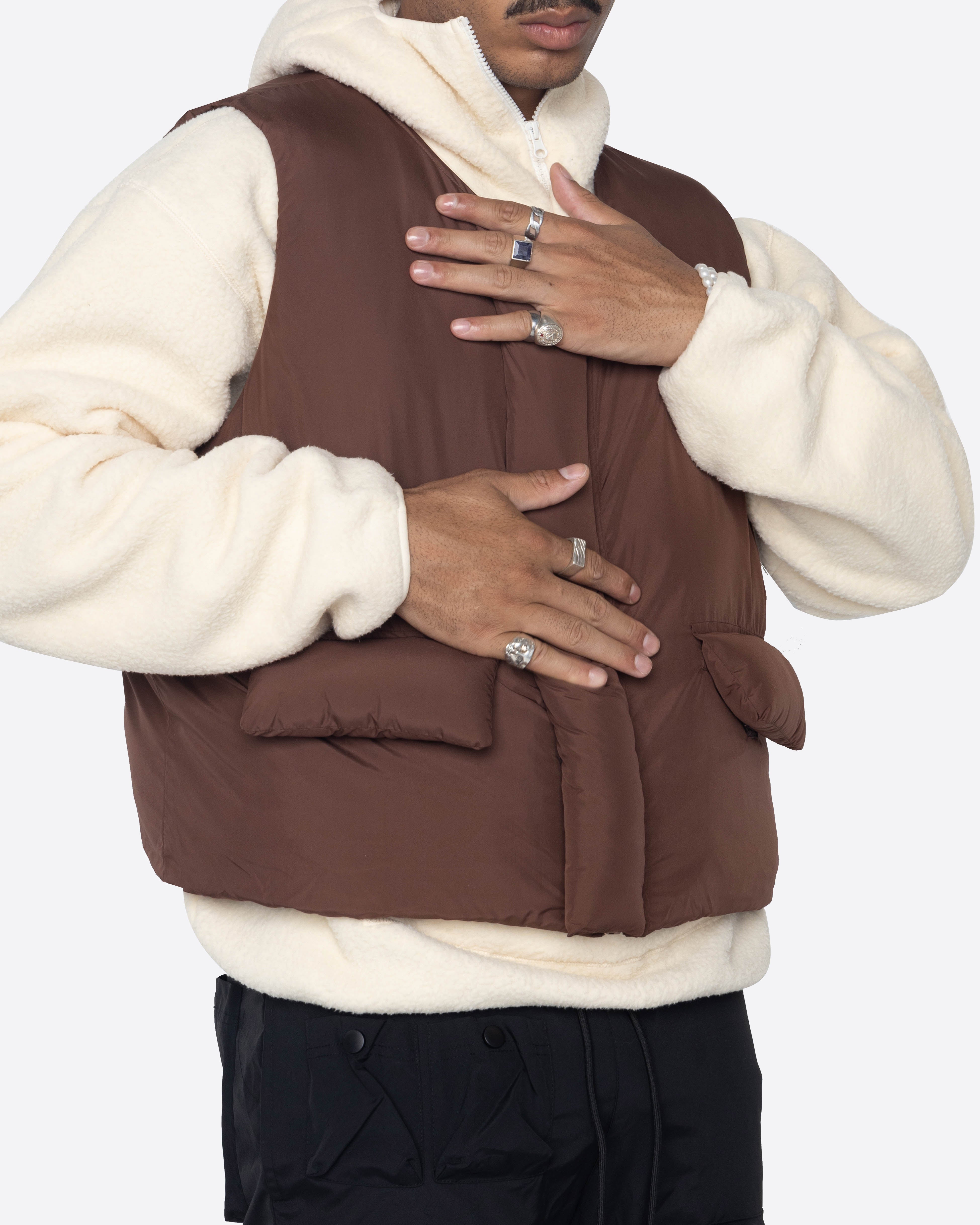 EPTM BUBBLE VEST-BROWN